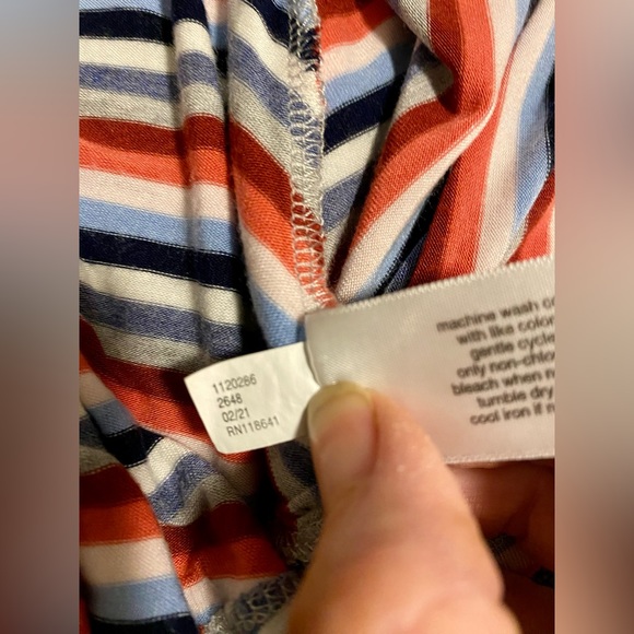 Lane Bryant Multicolored Short Sleeve Front Tie Blouse Shirt Top - Picture 10 of 11